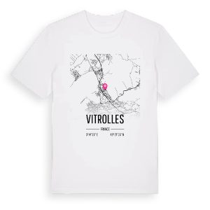 Vitrolles karta t-shirt – ekologisk bomull t-shirt från Pinshirt