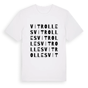 Vitrolles ordlek t-shirt – ekologisk bomull t-shirt från Pinshirt