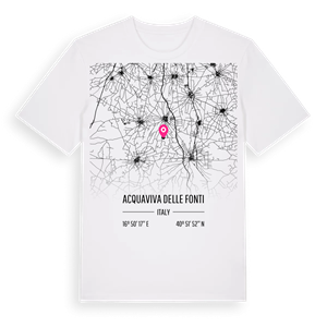 Acquaviva delle Fonti karta t-shirt – ekologisk bomull t-shirt från Pinshirt