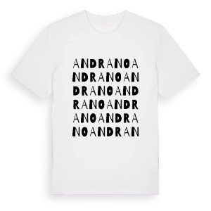 Andrano ordlek t-shirt – ekologisk bomull t-shirt från Pinshirt