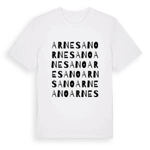 Arnesano ordlek t-shirt – ekologisk bomull t-shirt från Pinshirt