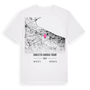 Barletta-Andria-Trani karta t-shirt – ekologisk bomull t-shirt från Pinshirt