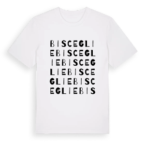 Bisceglie ordlek t-shirt – ekologisk bomull t-shirt från Pinshirt