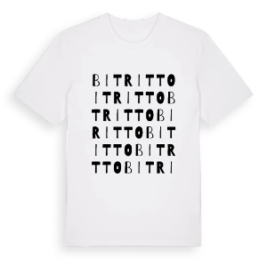 Bitritto ordlek t-shirt – ekologisk bomull t-shirt från Pinshirt