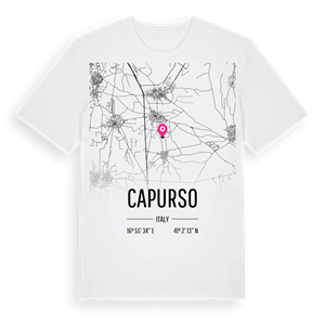 Capurso karta t-shirt – ekologisk bomull t-shirt från Pinshirt