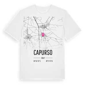 Capurso karta t-shirt – ekologisk bomull t-shirt från Pinshirt