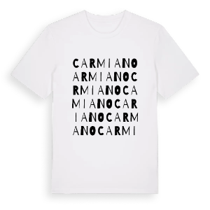 Carmiano ordlek t-shirt – ekologisk bomull t-shirt från Pinshirt