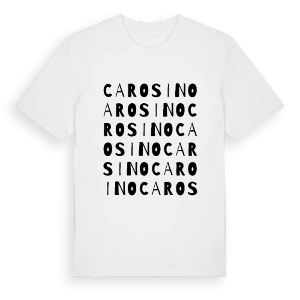 Carosino ordlek t-shirt – ekologisk bomull t-shirt från Pinshirt