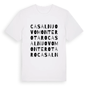 Casalnuovo Monterotaro ordlek t-shirt – ekologisk bomull t-shirt från Pinshirt