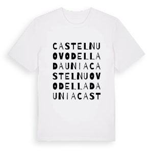 Castelnuovo della Daunia ordlek t-shirt – ekologisk bomull t-shirt från Pinshirt