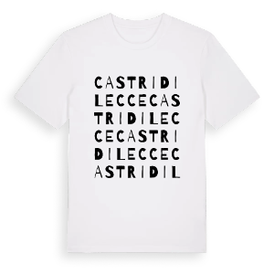 Castri di Lecce ordlek t-shirt – ekologisk bomull t-shirt från Pinshirt