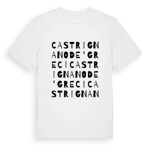 Castrignano de' Greci ordlek t-shirt – ekologisk bomull t-shirt från Pinshirt