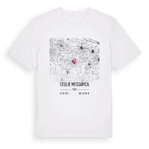 Ceglie Messapica karta t-shirt – ekologisk bomull t-shirt från Pinshirt
