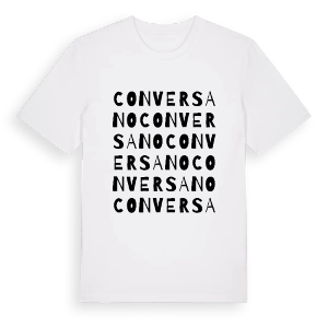 Conversano ordlek t-shirt – ekologisk bomull t-shirt från Pinshirt