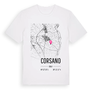 Corsano karta t-shirt – ekologisk bomull t-shirt från Pinshirt