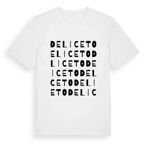 Deliceto ordlek t-shirt – ekologisk bomull t-shirt från Pinshirt