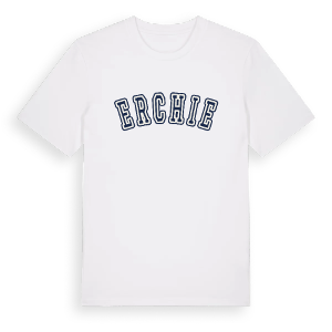 Erchie college t-shirt – ekologisk bomull t-shirt från Pinshirt