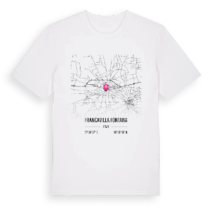 Francavilla Fontana karta t-shirt – ekologisk bomull t-shirt från Pinshirt