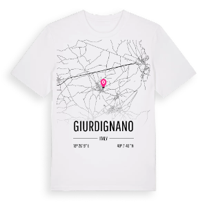 Giurdignano karta t-shirt – ekologisk bomull t-shirt från Pinshirt