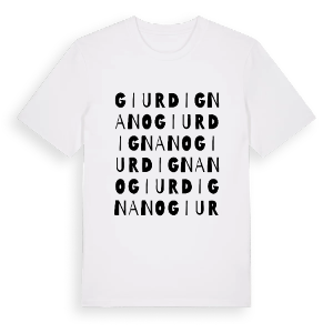 Giurdignano ordlek t-shirt – ekologisk bomull t-shirt från Pinshirt