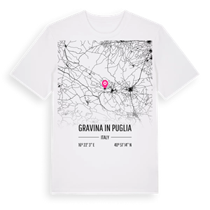 Gravina in Puglia karta t-shirt – ekologisk bomull t-shirt från Pinshirt