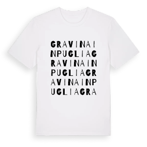 Gravina in Puglia ordlek t-shirt – ekologisk bomull t-shirt från Pinshirt