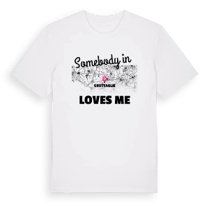Någon i Grottaglie älskar mig t-shirt – ekologisk bomull t-shirt från Pinshirt