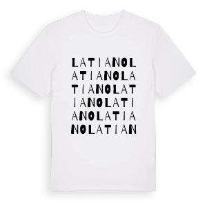 Latiano ordlek t-shirt – ekologisk bomull t-shirt från Pinshirt