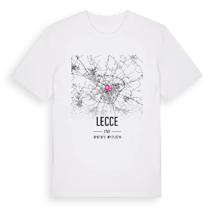 Lecce karta t-shirt – ekologisk bomull t-shirt från Pinshirt