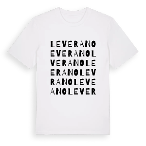 Leverano ordlek t-shirt – ekologisk bomull t-shirt från Pinshirt