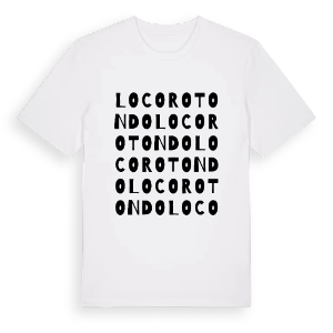 Locorotondo ordlek t-shirt – ekologisk bomull t-shirt från Pinshirt