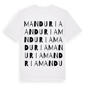 Manduria ordlek t-shirt – ekologisk bomull t-shirt från Pinshirt