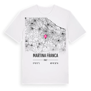 Martina Franca karta t-shirt – ekologisk bomull t-shirt från Pinshirt