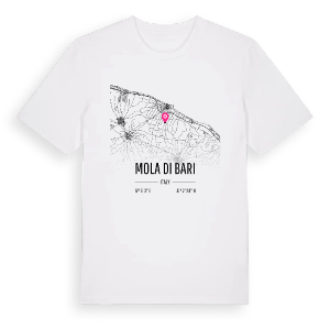 Mola di Bari karta t-shirt – ekologisk bomull t-shirt från Pinshirt