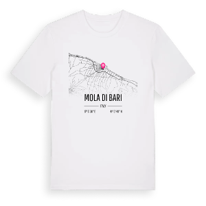 Mola di Bari karta t-shirt – ekologisk bomull t-shirt från Pinshirt