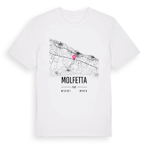 Molfetta karta t-shirt – ekologisk bomull t-shirt från Pinshirt