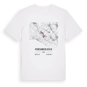 Morciano di Leuca karta t-shirt – ekologisk bomull t-shirt från Pinshirt