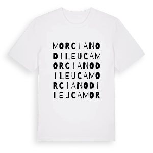 Morciano di Leuca ordlek t-shirt – ekologisk bomull t-shirt från Pinshirt