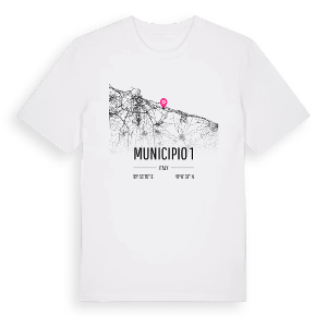 Municipio 1 karta t-shirt – ekologisk bomull t-shirt från Pinshirt
