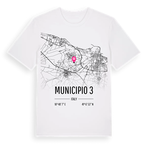 Municipio 3 karta t-shirt – ekologisk bomull t-shirt från Pinshirt