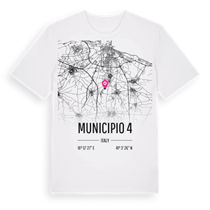 Municipio 4 karta t-shirt – ekologisk bomull t-shirt från Pinshirt