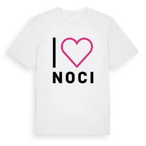 Jag älskar Noci t-shirt stort tryck – ekologisk bomull t-shirt från Pinshirt