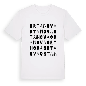 Orta Nova ordlek t-shirt – ekologisk bomull t-shirt från Pinshirt