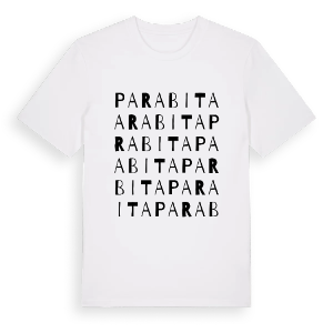 Parabita ordlek t-shirt – ekologisk bomull t-shirt från Pinshirt