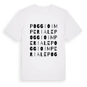 Poggio Imperiale ordlek t-shirt – ekologisk bomull t-shirt från Pinshirt