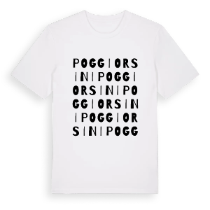 Poggiorsini ordlek t-shirt – ekologisk bomull t-shirt från Pinshirt