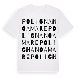 Polignano a Mare ordlek t-shirt – ekologisk bomull t-shirt från Pinshirt