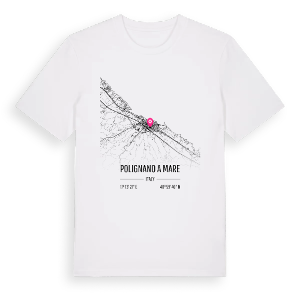 Polignano a Mare karta t-shirt – ekologisk bomull t-shirt från Pinshirt