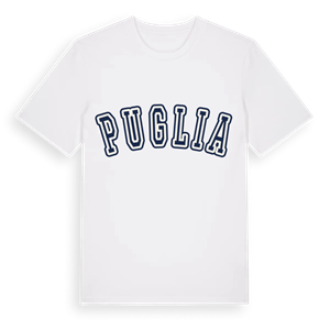 Puglia college t-shirt – ekologisk bomull t-shirt från Pinshirt