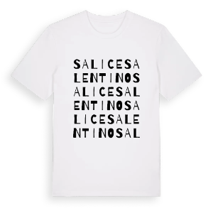 Salice Salentino ordlek t-shirt – ekologisk bomull t-shirt från Pinshirt